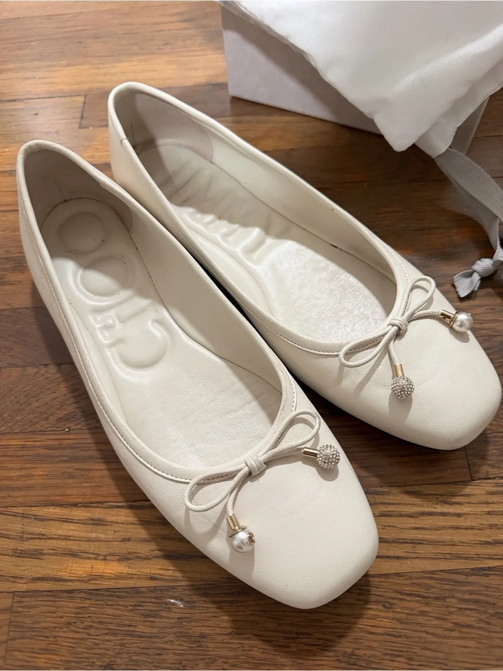 Jimmy Choo Elme Leather Ballet Flat Size 40